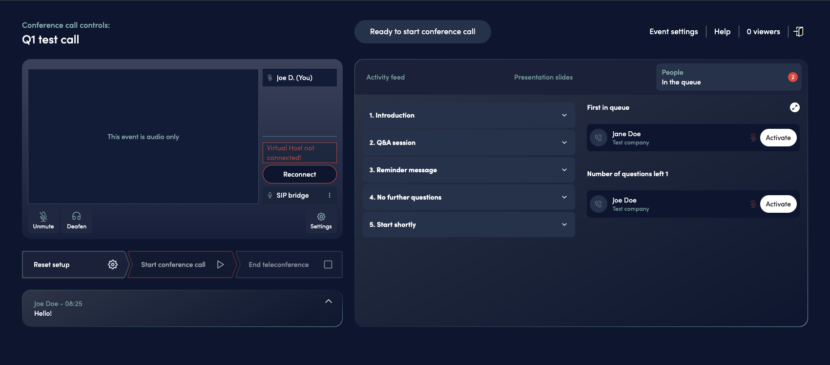 Virtual Host Dropped